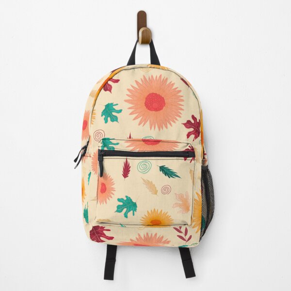 Item preview, Fall Yellow & Pink Sunflowers - Retro Beige designed and sold by Duniatozy.