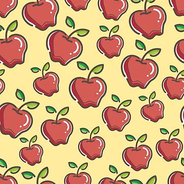 Artwork thumbnail, Cute Apples Pattern by RafaelLima7