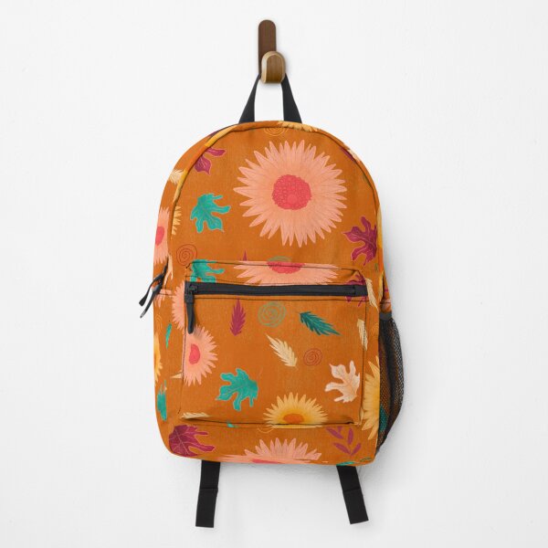 Item preview, Fall Yellow & Pink Sunflowers - Retro Brown designed and sold by Duniatozy.