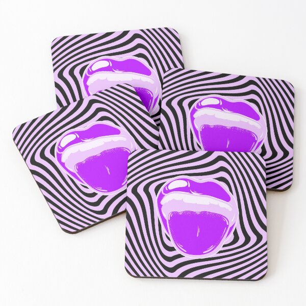 Item preview, Hypnotic mouth Aphex twin trippy pattern crystal castles designed and sold by Harshler-Art.