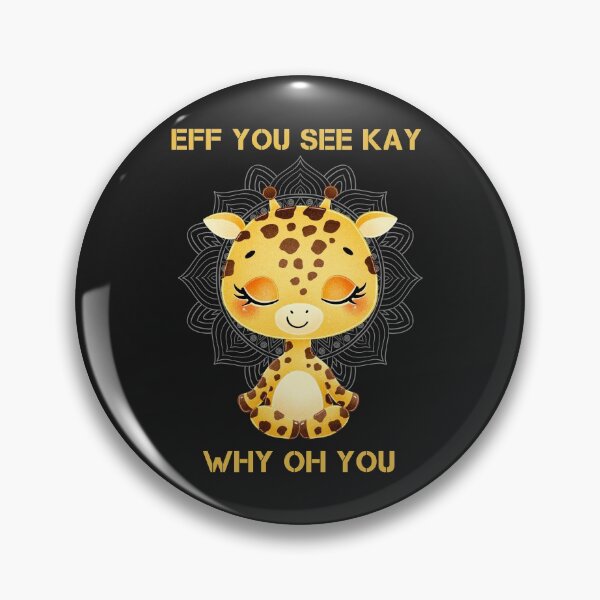 Item preview, Eff you see kay why oh you Cute cartoon Giraffe meditation, Animals yoga designed and sold by SweetbeStore.