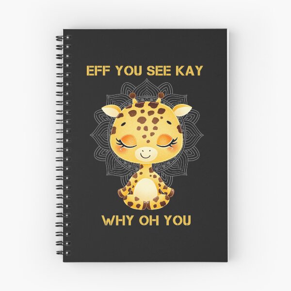 Item preview, Eff you see kay why oh you Cute cartoon Giraffe meditation, Animals yoga designed and sold by SweetbeStore.