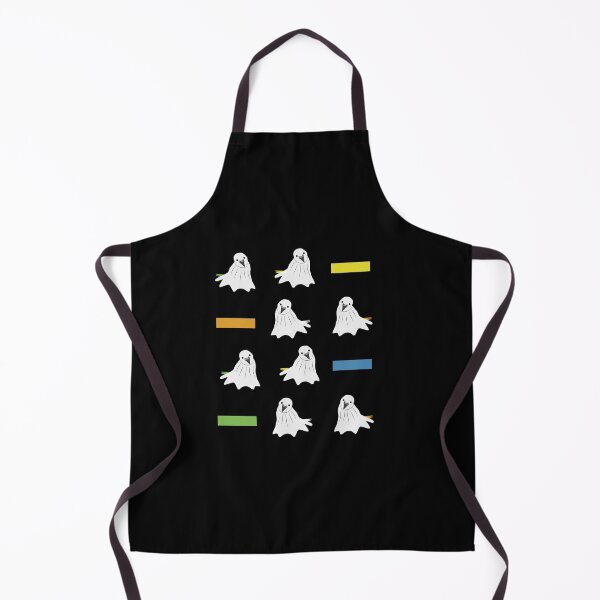 Item preview, Halloween budgie ghost with colorful tails. designed and sold by Bodino.