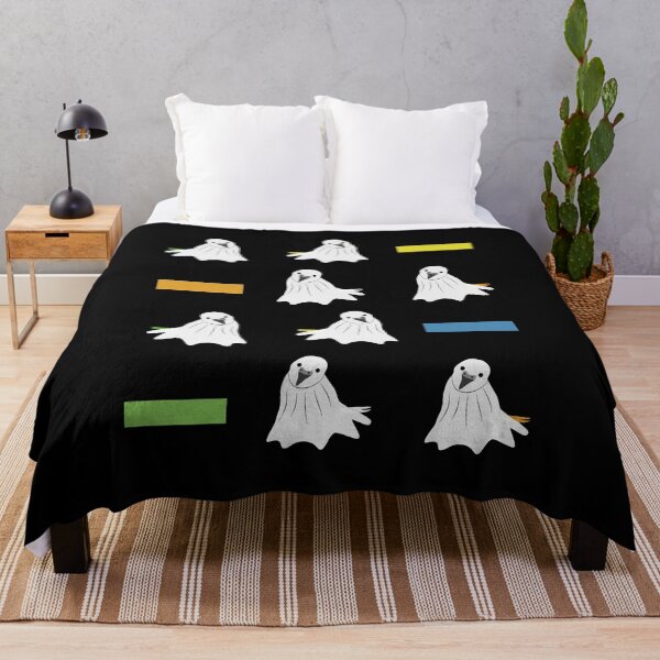 Item preview, Halloween budgie ghost with colorful tails. designed and sold by Bodino.