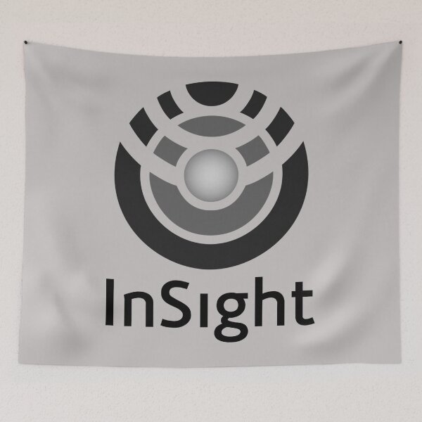 Item preview, InSight Mission Logo - black and white designed and sold by trendistudio.
