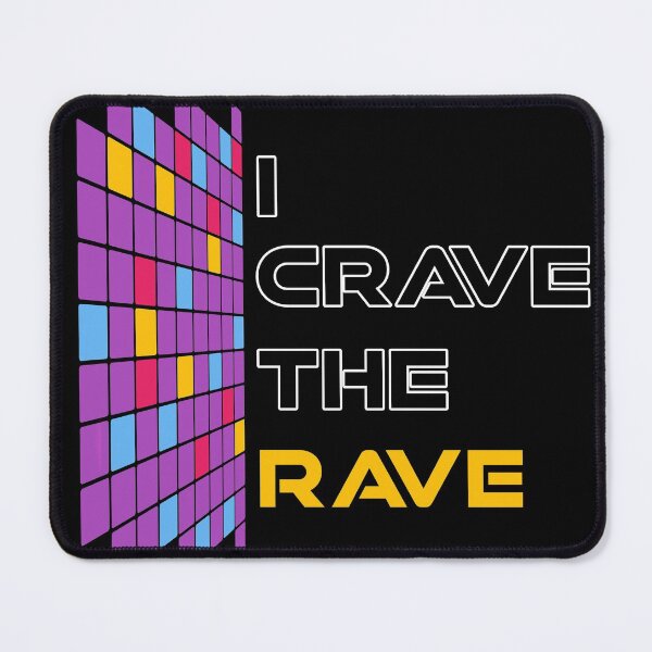 Item preview, I Crave The Rave - Save Our Scene - Yellow on Navy Blue designed and sold by NoMatterLab.