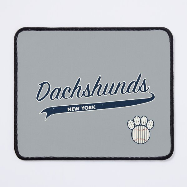 Item preview, Dachshund NEW YORK Baseball Script designed and sold by 8PawsStudio.