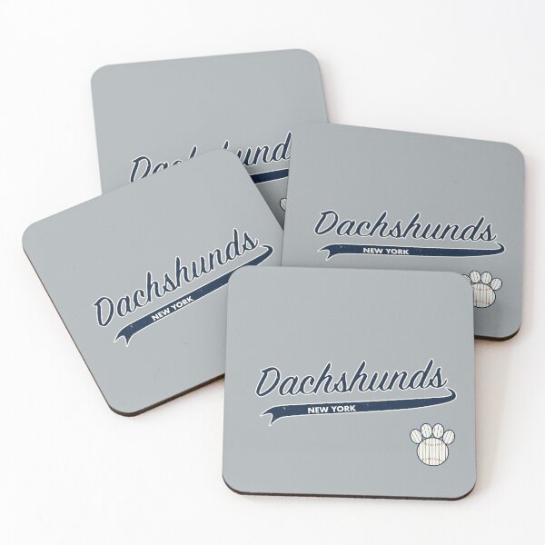 Item preview, Dachshund NEW YORK Baseball Script designed and sold by 8PawsStudio.