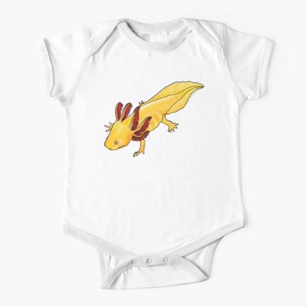 Gold Axolotl Short Sleeve Baby One Piece Redbubble