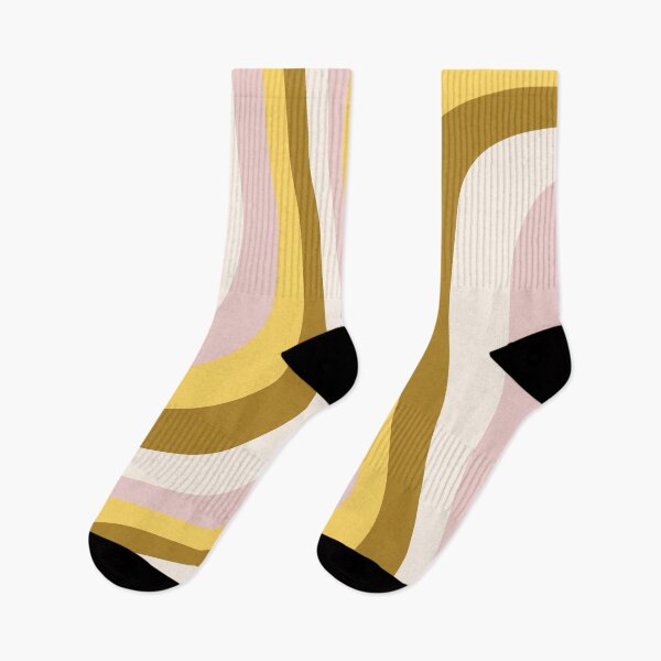 Item preview, Liquid Swirl Retro Contemporary Abstract 60s in Yellow and Pink designed and sold by ArtBIU.