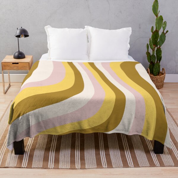 Item preview, Liquid Swirl Retro Contemporary Abstract 60s in Yellow and Pink designed and sold by ArtBIU.