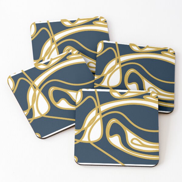 Item preview, mouse pad navy,white and yellow gold pattern designed and sold by DSkoupi.
