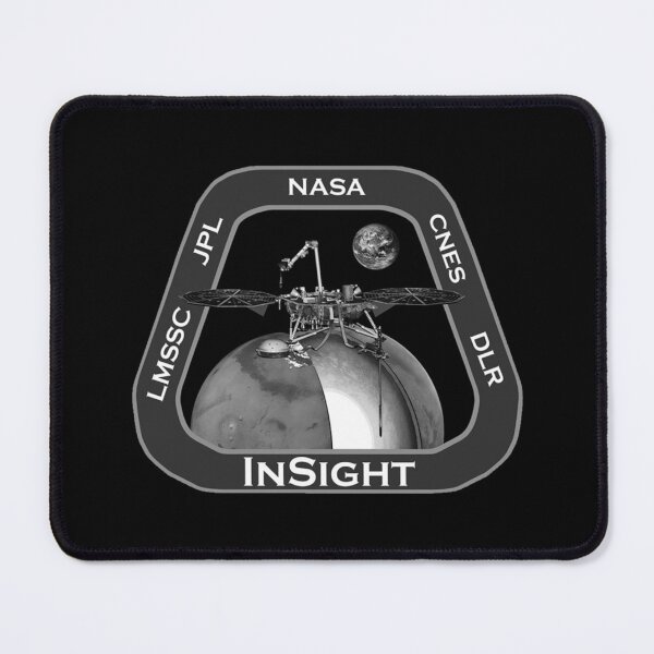 Item preview, InSight mission patch - black and white designed and sold by trendistudio.