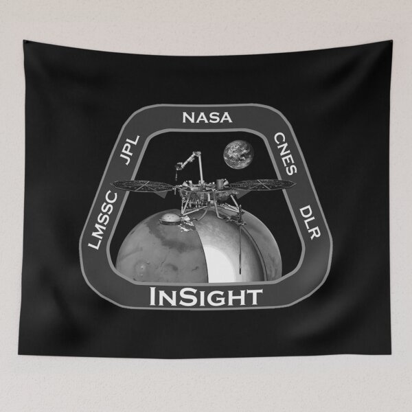 Item preview, InSight mission patch - black and white designed and sold by trendistudio.