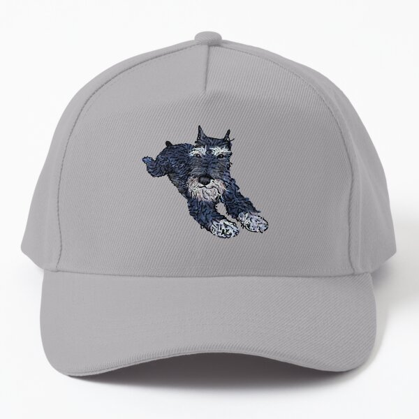 Funny miniature schnauzer, cute puppy face Baseball Cap