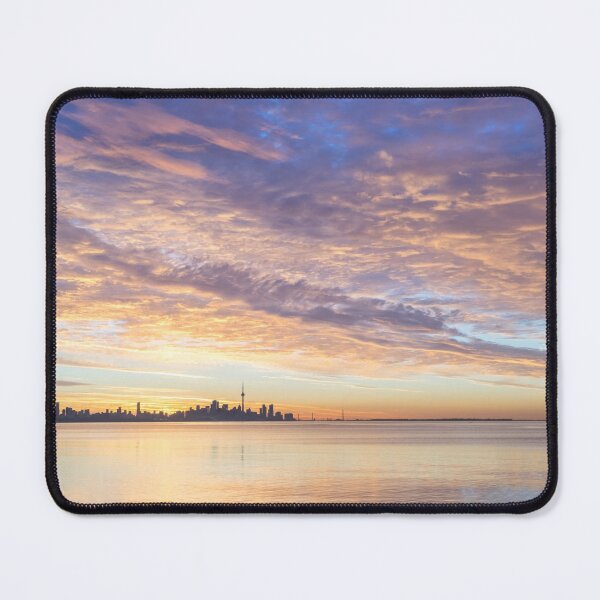 Item preview, Feathers Ripples and Glow - Glorious Multicolored Dawn over Toronto Skyline designed and sold by Georgia Mizuleva.