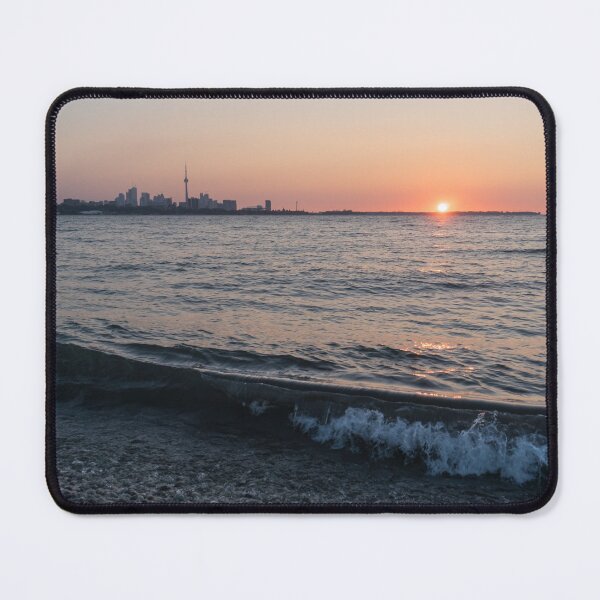 Item preview, Pebbles and Waves - Splendid Toronto Skyline Sunrise from Humber Bay Shores designed and sold by Georgia Mizuleva.