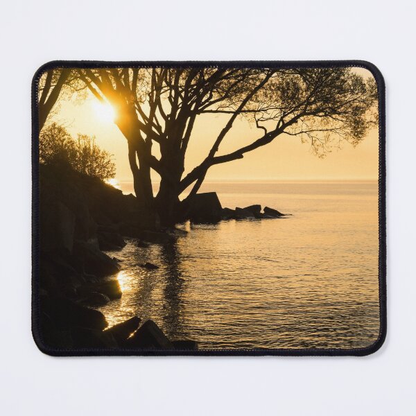 Item preview, Early Gold Through the Willows - a Sunrise on the Shore of Lake Ontario designed and sold by Georgia Mizuleva.