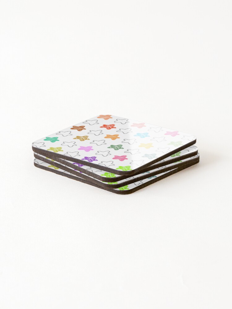 Thumbnail 4 of 5, Coasters (Set of 4), Cute Stars Pattern designed and sold by RafaelLima7.