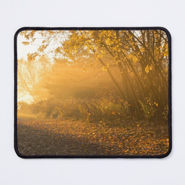 Item preview, Golden Mists of Autumn - Dainty Maples on the Side of Rural Road designed and sold by Georgia Mizuleva.