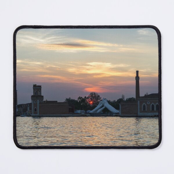 Item preview, Lagoon Sailing in Venice Italy - Sun Sinking Behind the Venetian Arsenal Arsenale di Venezia designed and sold by Georgia Mizuleva.