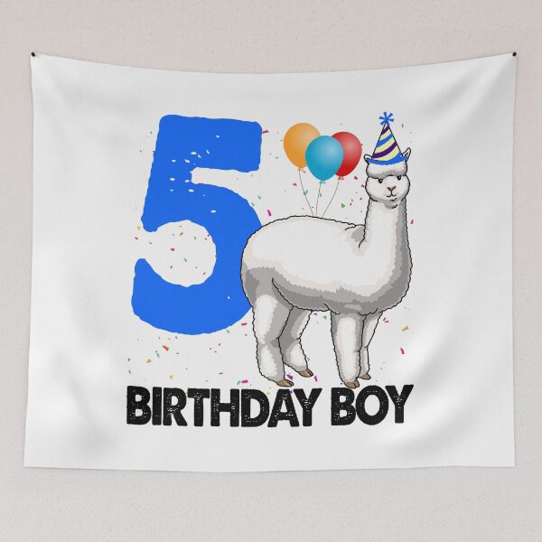 Item preview, Birthday Boy 5 Alpacas designed and sold by Bendthetrend.