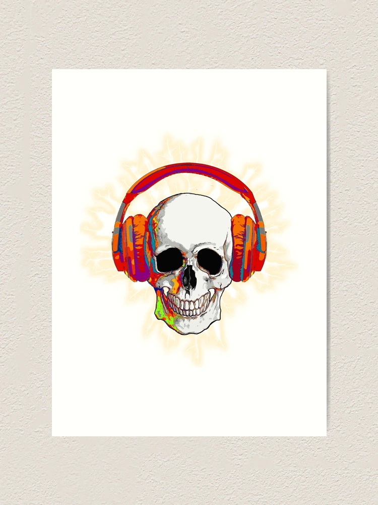 Music Headphones Graffiti Wall Art, DJ Headphones Graffiti