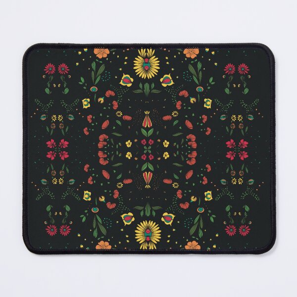 Voile d’amour fleuri au cœur de la nuit Tapis de souris
