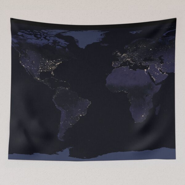 Item preview, Earth at Night - NASA City Lights Map designed and sold by Pablo Carlos Budassi.