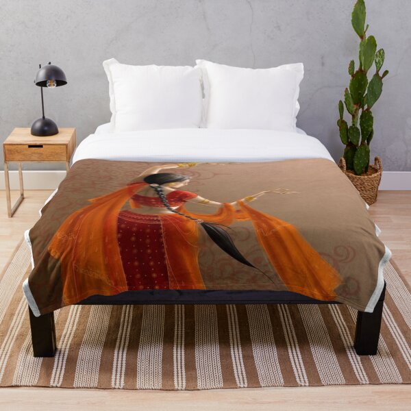 Classic Indian Dancer BabyBee Throw Blanket