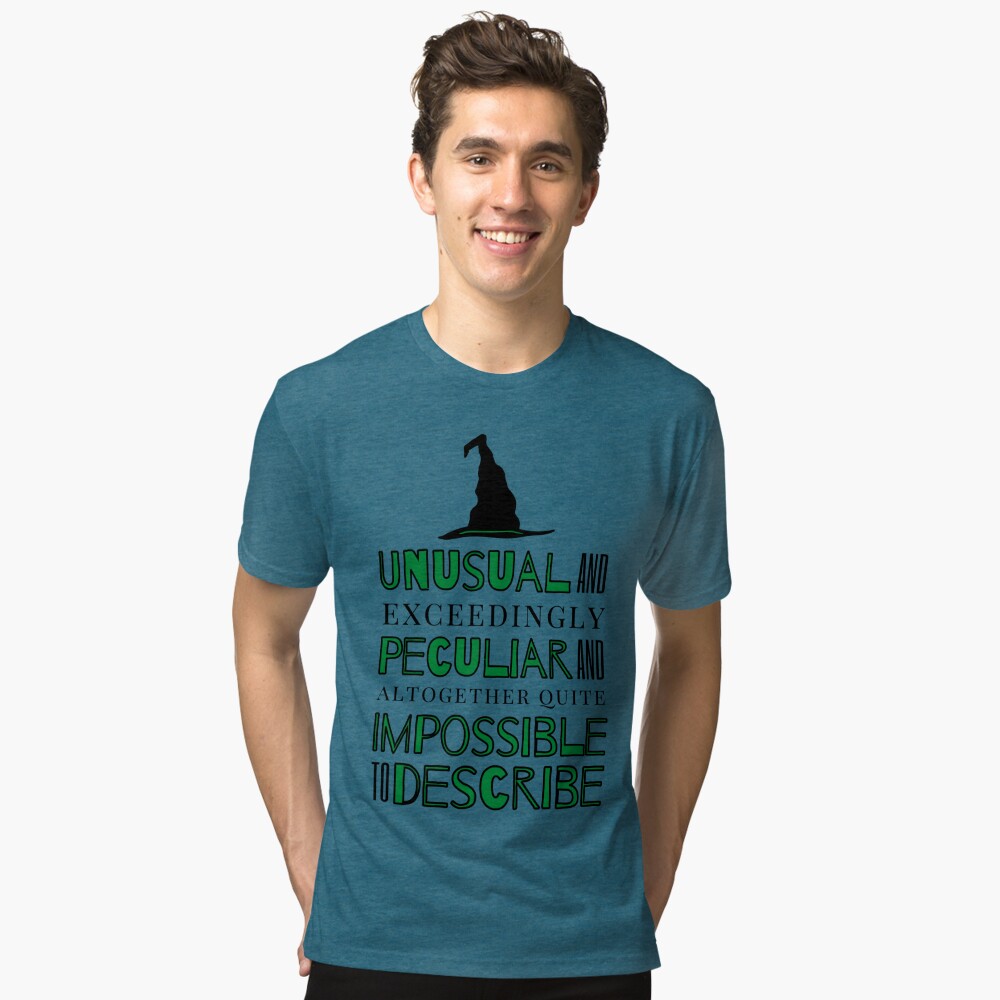 Unusual and Exceedingly Peculiar - Wicked Musical Quote Essential T-Shirt  for Sale by Downstage Designs