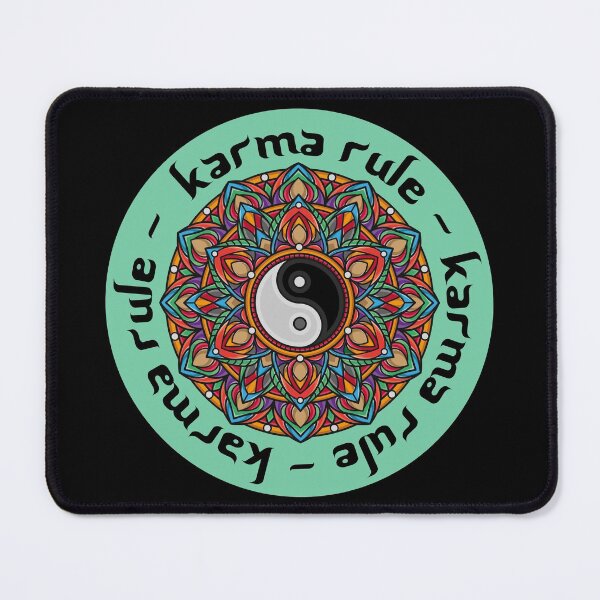 Item preview, Karma Rule - Colorful Yin Yang Meditation - Mint Green designed and sold by NoMatterLab.
