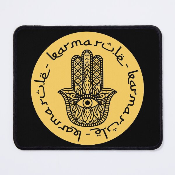 Item preview, Karma Rule - Hamsa Protection Symbol - Yellow designed and sold by NoMatterLab.
