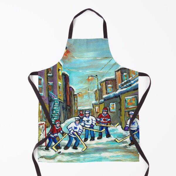 Item preview, MONTREAL BACK LANE OUTREMONT WINTER HOCKEY designed and sold by Carole Spandau.