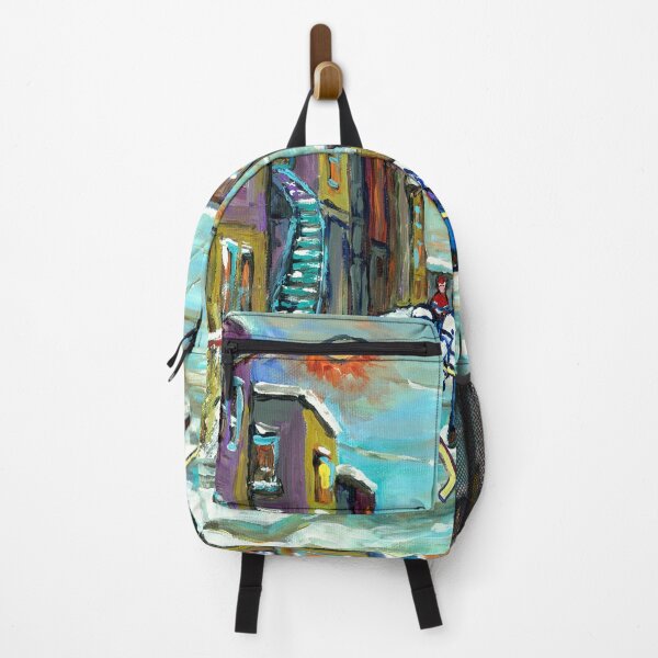 Item preview, MONTREAL BACK LANE OUTREMONT WINTER HOCKEY designed and sold by Carole Spandau.