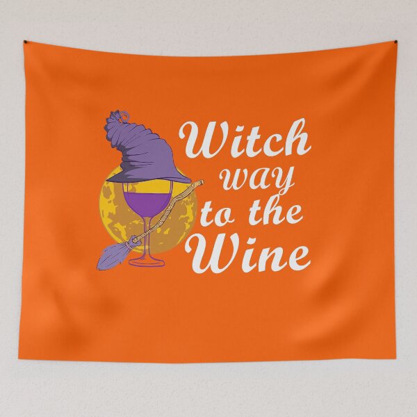 Item preview, Witch Way To The Wine  For Halloween Party, Halloween Gift For Friend, Funny designed and sold by Simoel12.