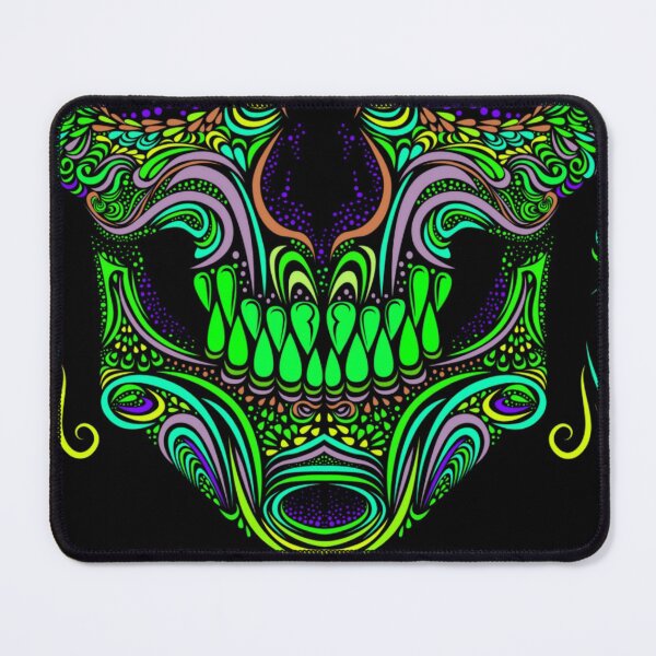 Item preview, psychedelic skull Aphex twin trippy pattern crystal castles designed and sold by Harshler-Art.