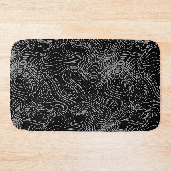 Item preview, Topology Map Pattern - Silver on Black designed and sold by bunbun369.