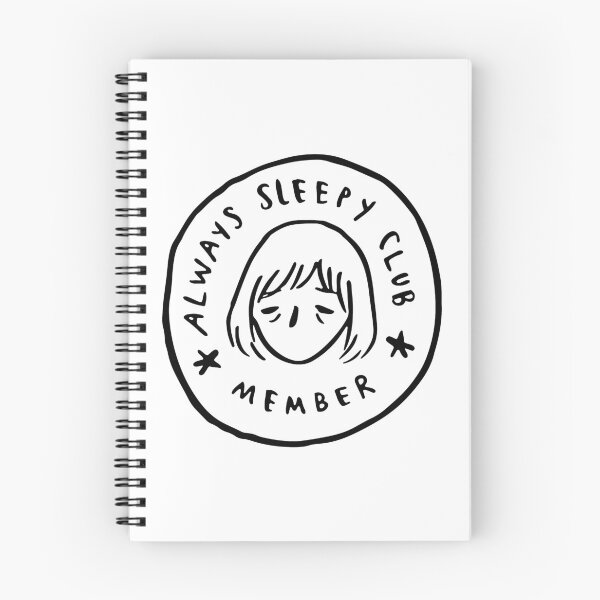 Item preview, Always sleepy club member black outline designed and sold by CHVRDesing.