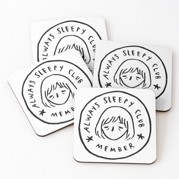 Item preview, Always sleepy club member black outline designed and sold by CHVRDesing.