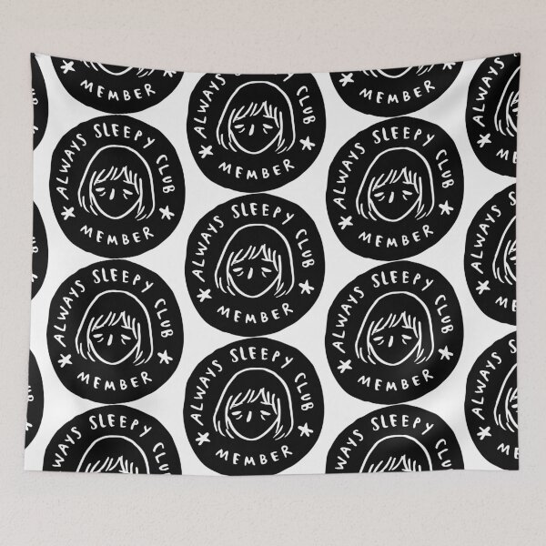 Item preview, Always sleepy club member black silhouette designed and sold by CHVRDesing.