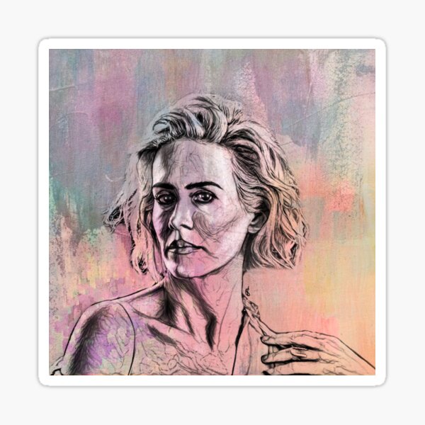 "Sarah Paulson portrait " Sticker for Sale by silvia231298 Redbubble