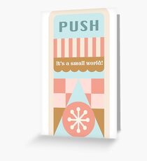 Small World Trash Can Design Greeting Card