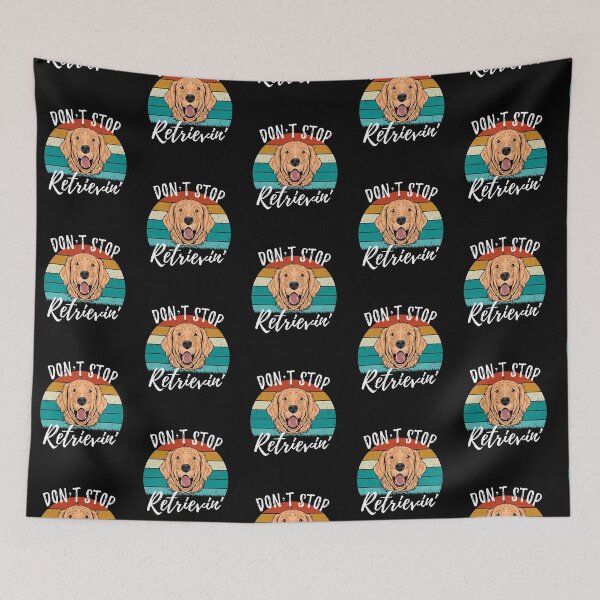 Item preview, Retro Don't Stop Retrievin' Golden Retriever designed and sold by Zurickdesigns.