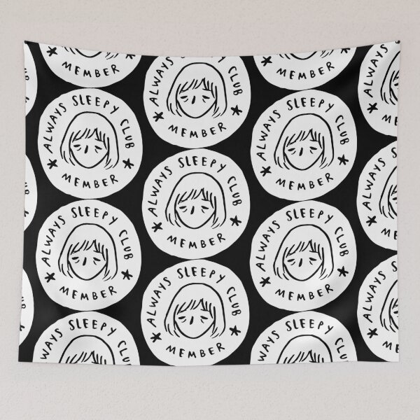 Item preview, Always sleepy club member white silhouette designed and sold by CHVRDesing.