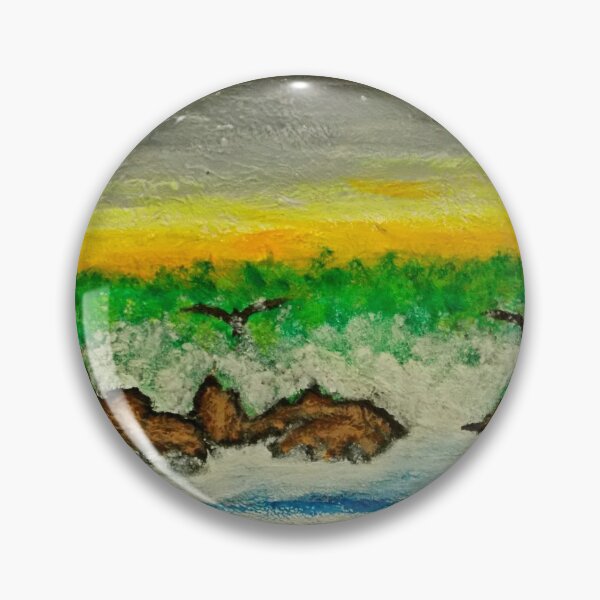Item preview, Birds in evening waterfall mist designed and sold by George Hutton Hunter.