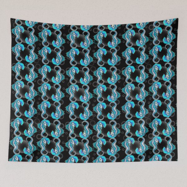 Item preview, Seahorse Pattern: Blue and White designed and sold by iduzarts.