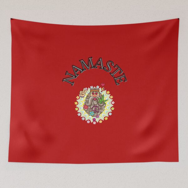 Item preview, NAMASTE WITH  PEACESIGN , CUTE CARTOON  designed and sold by DoloresAlaire.