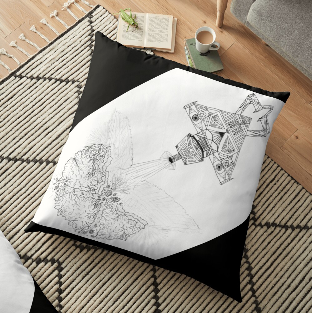 M.I. #3 |☽| Asteroidestroya Floor Pillow