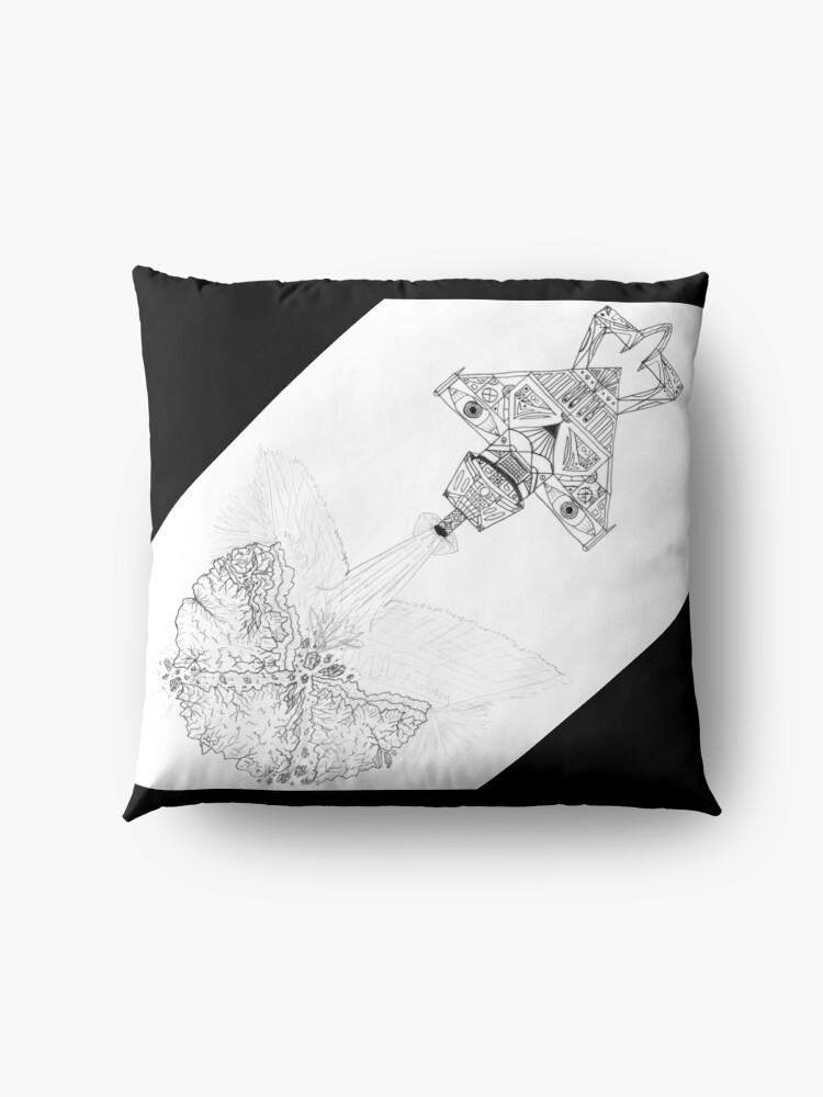 Alternate view of M.I. #3 |☽| Asteroidestroya Floor Pillow